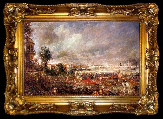 framed  John Constable Whitehall Stairs on June 18, 1817, ta009-2